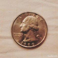 Monedas antiguas de América: ONE QUARTER DOLLAR USA 1990 COBRE NÍQUEL. Lote 251582565