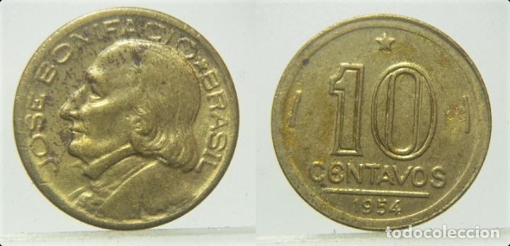 Monedas antiguas de Am&eacute;rica: MONEDA DE BRASIL 10 CENTAVOS 1954 - Foto 1