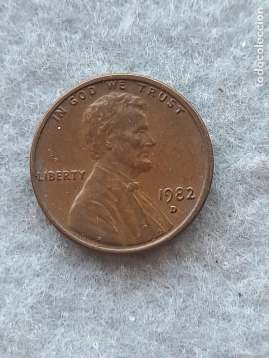 Monedas antiguas de Am&eacute;rica: USA. 1 C&eacute;ntimo. A&ntilde;o 1982 D - Foto 2