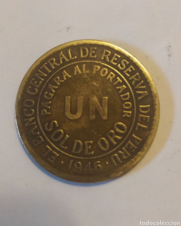 Monedas antiguas de Am&eacute;rica: Moneda un sol peruano 1946 - Foto 1