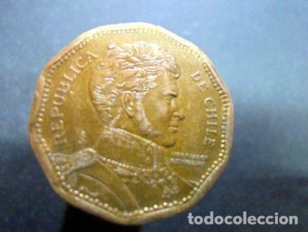 Monedas antiguas de Am&eacute;rica: numitresa chile moneda con error con doble chichon - Foto 1
