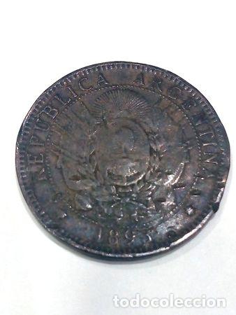 Monedas antiguas de Am&eacute;rica: moneda 2 centavos argentina 1893 - Foto 1