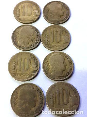 Monedas antiguas de Am&eacute;rica: moneda torito 10 centavos ano 43 al 50 - Foto 1