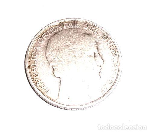 Monedas antiguas de Am&eacute;rica: moneda uruguay 20 cent 1942 plata - Foto 1