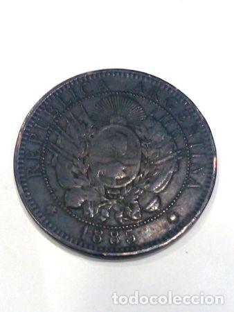 Monedas antiguas de Am&eacute;rica: moneda 2 centavos argentina 1885 - Foto 1