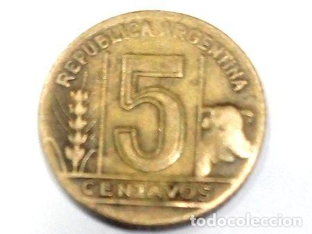 Monedas antiguas de Am&eacute;rica: moneda 5 centavos 1948 torito - Foto 1