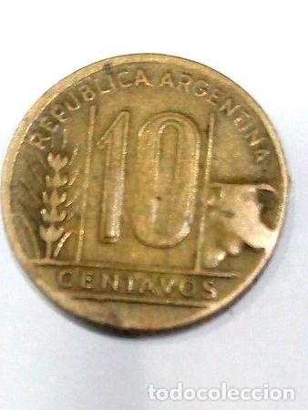 Monedas antiguas de Am&eacute;rica: moneda 10 centavos 1947 torito - Foto 1