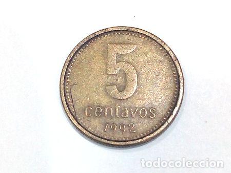 Monedas antiguas de Am&eacute;rica: moneda de 5 centavos argentina 1992 - Foto 1