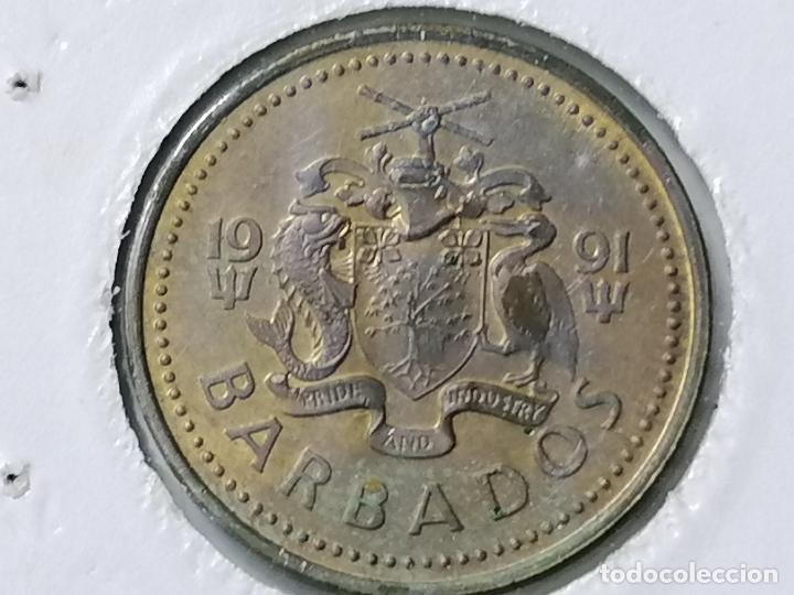 Monedas antiguas de Am&eacute;rica: MONEDA FIVE CENTS, BARBADOS 1991 - Foto 2