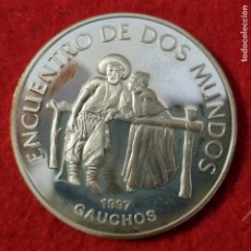 Monedas antiguas de América: MONEDA PLATA ENTRE 2 DOS MUNDOS 1997 250 PESOS URUGUAY III 3ª SERIE IBEROAMERICANA ORIGINAL C4