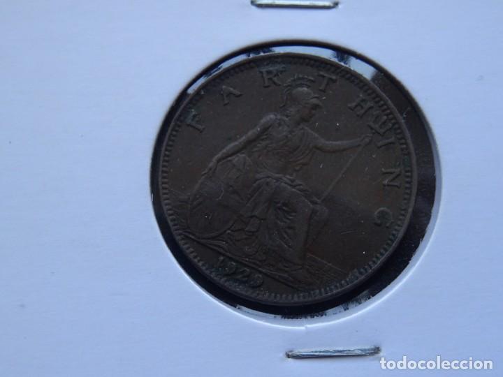 Monedas antiguas de Am&eacute;rica: GRAN BRETA&Ntilde;A FARTHING 1929 - Foto 1