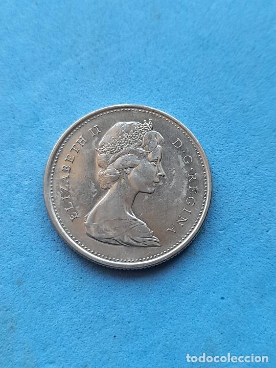 Monedas antiguas de Am&eacute;rica: Canada. 25 C&eacute;ntimos. A&ntilde;o 1970. - Foto 2