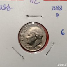 Monedas antiguas de América: 1 DIME, ESTADOS UNIDAS, 1988 P