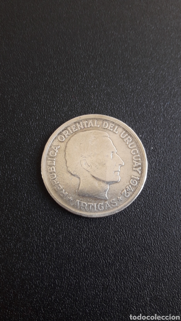 Monedas antiguas de Am&eacute;rica: Moneda de uruguay 1942 - Foto 2