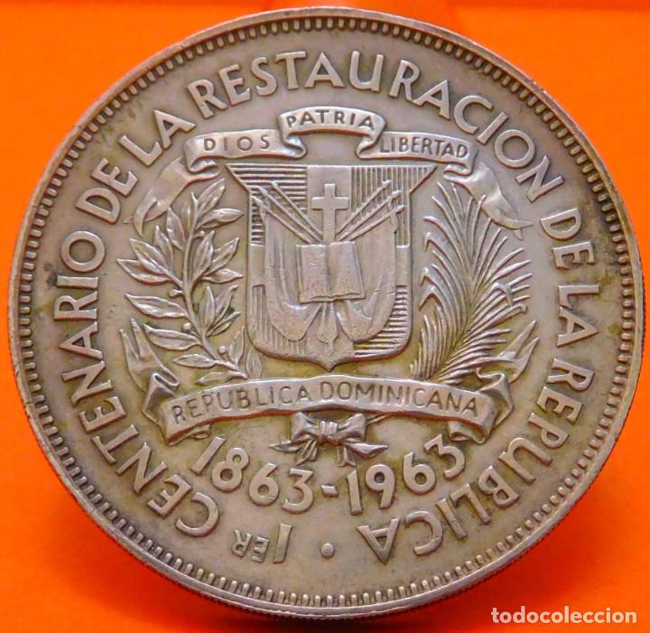 santo domingo, un peso, 1963. plata. sc. (1185) Comprar Monedas