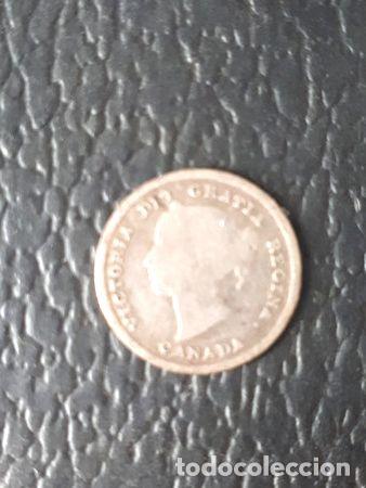 Monedas antiguas de Am&eacute;rica: moneda canada 5 cent 1891 plata - Foto 1