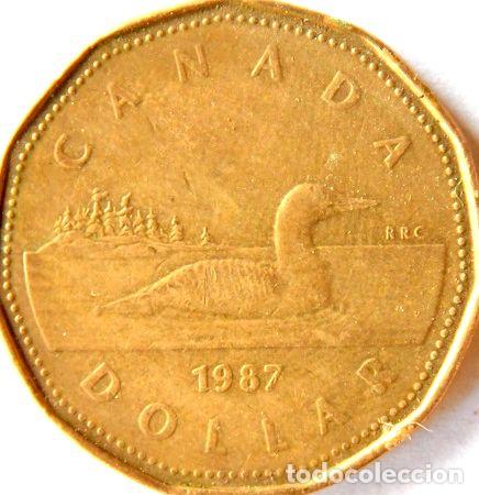 Monedas antiguas de Am&eacute;rica: moneda canada 1 dollar 1987 - Foto 1