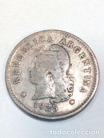 Monedas antiguas de Am&eacute;rica: moneda de 10 centavos argentina ano 1925 - Foto 1