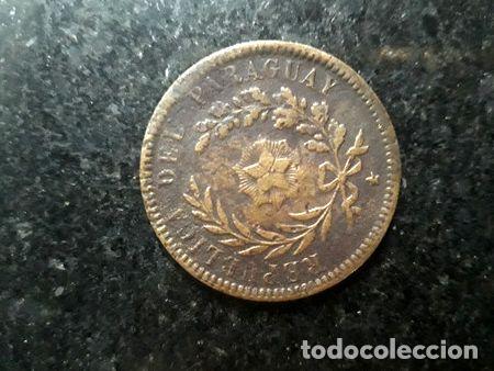 Monedas antiguas de Am&eacute;rica: moneda de 2 centavos de paraguay 1870 - Foto 1