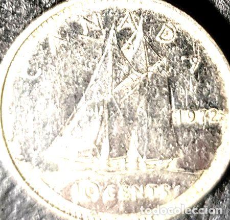 Monedas antiguas de Am&eacute;rica: moneda canada 10 cent del ano 1972 - Foto 1