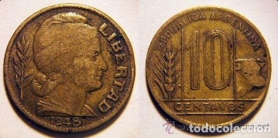 Monedas antiguas de Am&eacute;rica: ARGENTINA MONEDA DE 10 CENTAVOS 1949 - Foto 1
