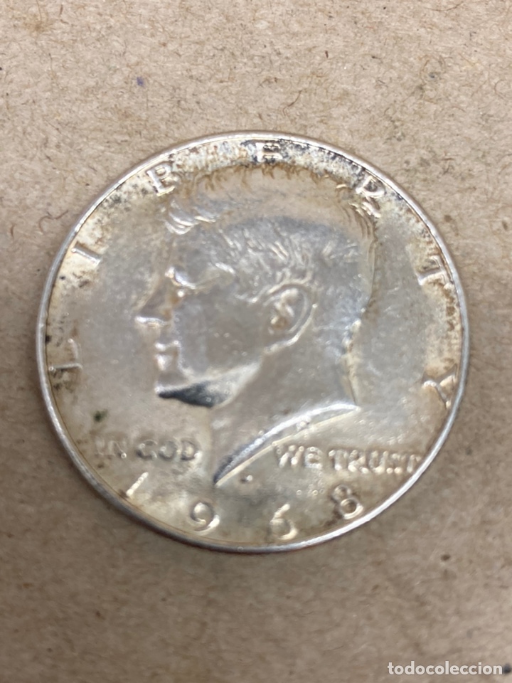 Monedas antiguas de Am&eacute;rica: Moneda de plata Half Dollar 1968 - Foto 2