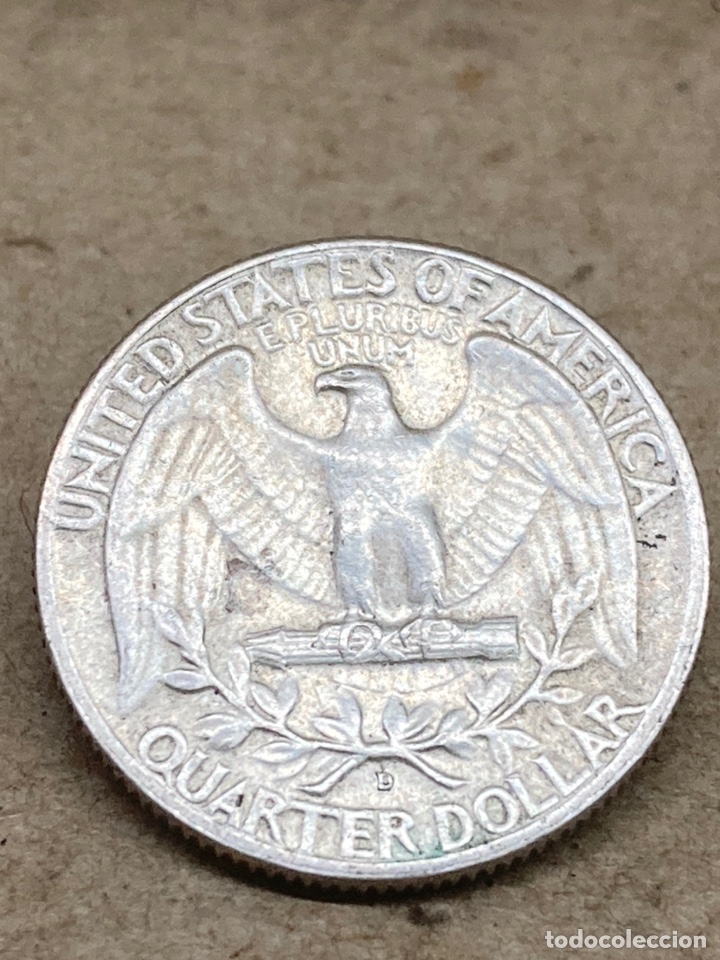 Monedas antiguas de Am&eacute;rica: Moneda de plata Quarter Dollar - Foto 2
