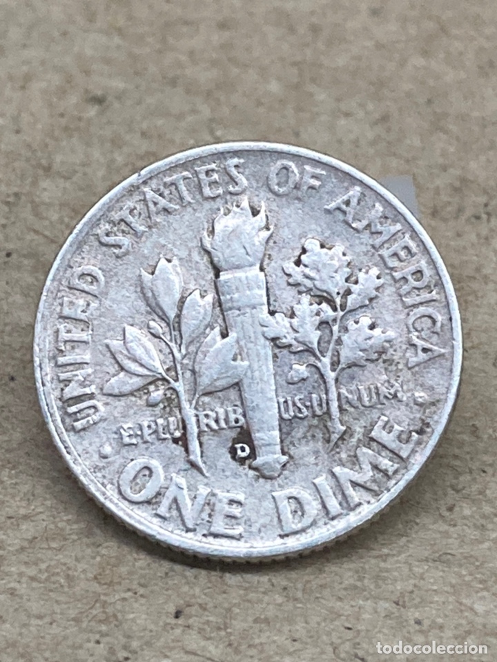 Monedas antiguas de Am&eacute;rica: Moneda de plata One diner 1954 - Foto 2