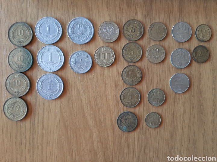 Monedas antiguas de Am&eacute;rica: 25 MONEDAS CHILE - Foto 1