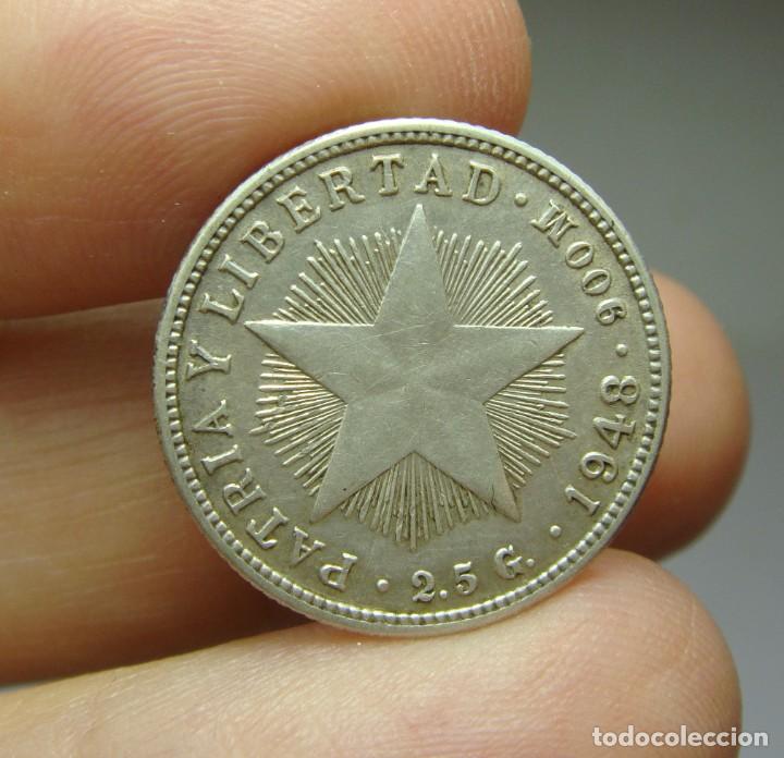 Monedas antiguas de Am&eacute;rica: 10 Centavos. Plata. Cuba - 1948 - Foto 2
