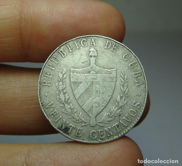 Monedas antiguas de Am&eacute;rica: 20 Centavos. Plata. Rep. de Cuba - 1915 - Foto 2