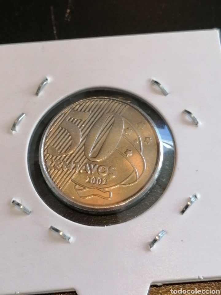 Monedas antiguas de Am&eacute;rica: Moneda Brasil 50 centavos 2002 SC - - Foto 2