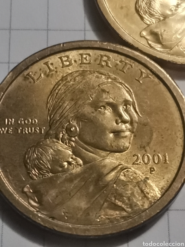 Monedas antiguas de Am&eacute;rica: Lote de 3 monedas de d&oacute;lar eeuu - Foto 3