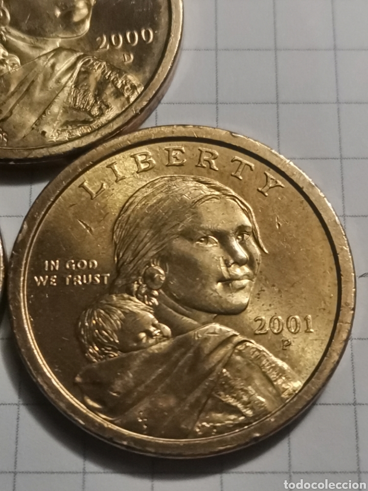 Monedas antiguas de Am&eacute;rica: Lote de 3 monedas de d&oacute;lar eeuu - Foto 4