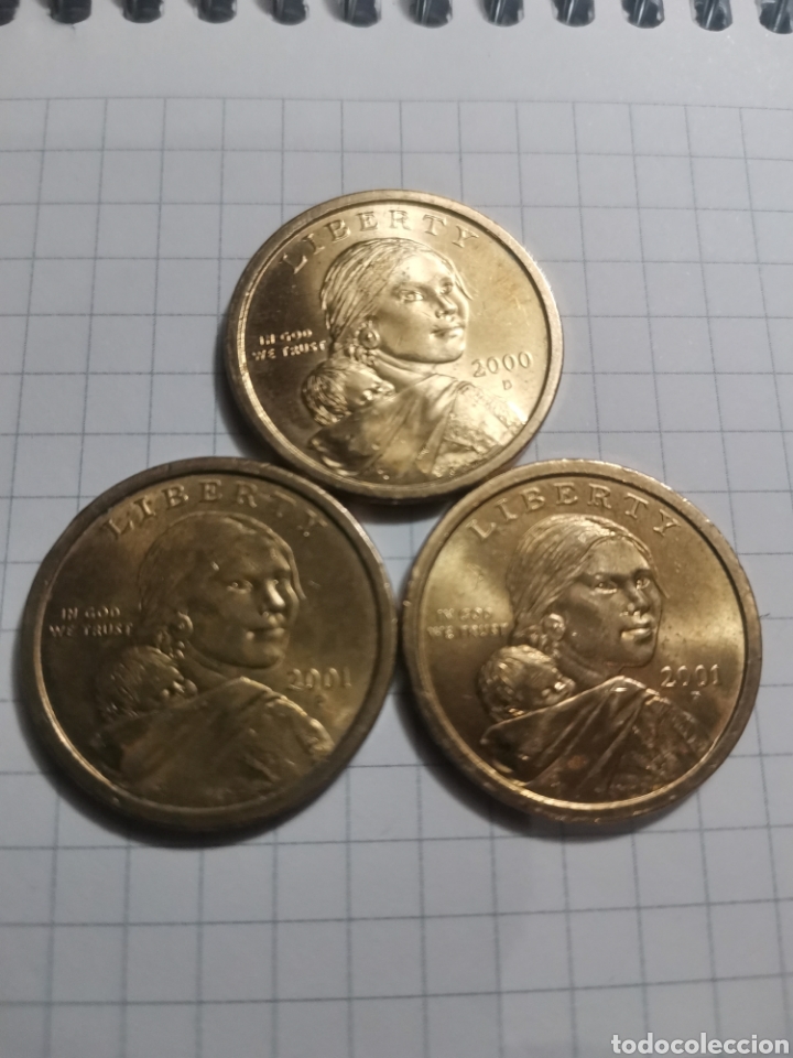 Monedas antiguas de Am&eacute;rica: Lote de 3 monedas de d&oacute;lar eeuu - Foto 1
