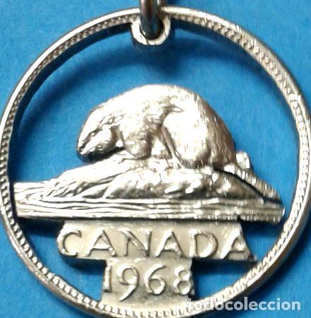 Monedas antiguas de Am&eacute;rica: moneda de canada calada a mano b 90 - Foto 1