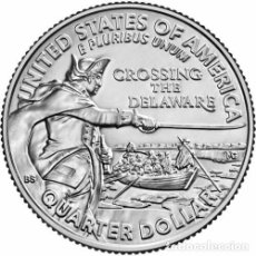 Monedas antiguas de América: USA 2021 1/4$ WASHINGTON CROSSING THE DELAWARE P. Lote 380993179