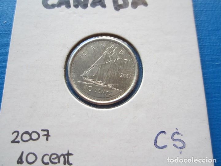 Monedas antiguas de Am&eacute;rica: moneda de Canada de 10 Centavos de 2007 SC - Foto 1
