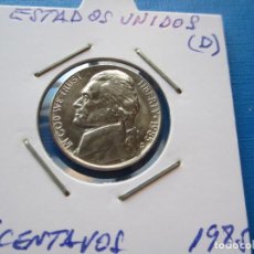 Monedas antiguas de América: MONEDA DE ESTADOS UNIDOS DE 5 CENTAVOS DE 1985 D SC. Lote 320107938