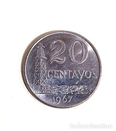 Monedas antiguas de Am&eacute;rica: moneda brasil 20 centavos 1967 - Foto 1