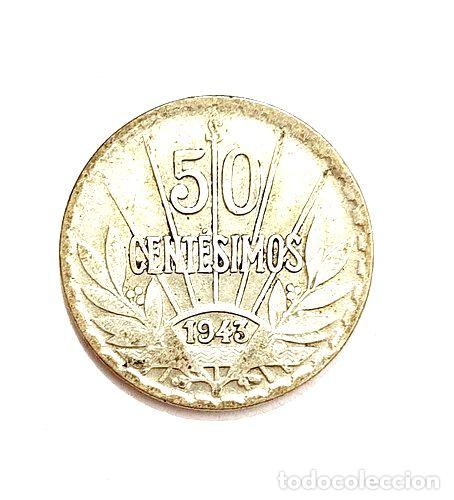 Monedas antiguas de Am&eacute;rica: moneda de uruguay 50 centesimos 1943 - Foto 1