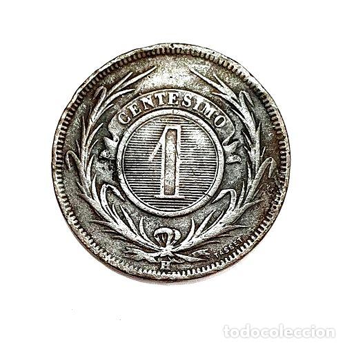 Monedas antiguas de Am&eacute;rica: moneda uruguay 1 centesimo ano 1869 - Foto 1