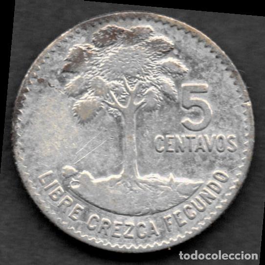 Monedas antiguas de Am&eacute;rica: GUATEMALA - 5 CENTAVOS de Plata 1960 - Foto 1