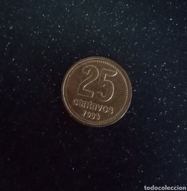 Monedas antiguas de Am&eacute;rica: 1993 Moneda de Argentina de 25 centavos - Foto 1