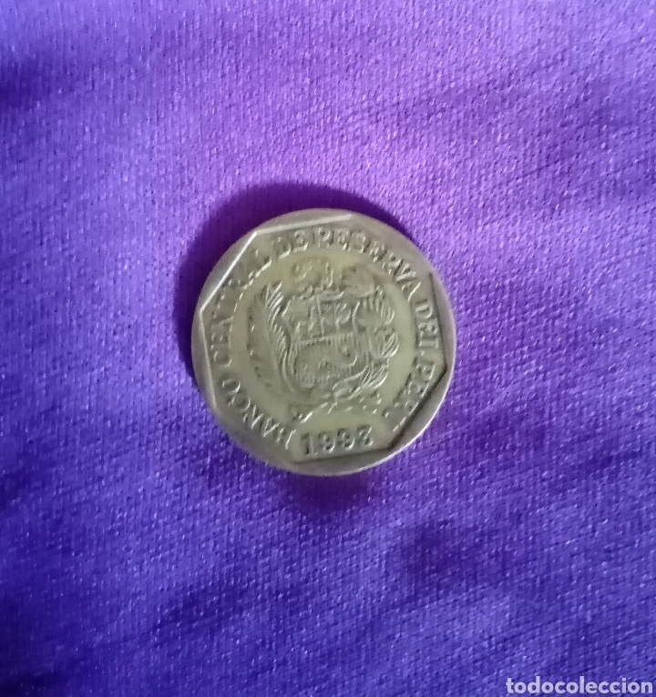 Monedas antiguas de Am&eacute;rica: 1993 Moneda de Per&uacute;. 20 c&eacute;ntimos - Foto 2