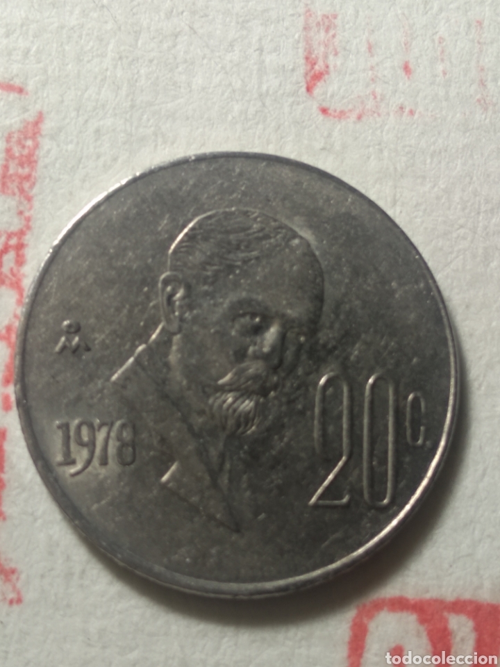 Monedas antiguas de Am&eacute;rica: 20 centavos M&eacute;xico 1978 - Foto 1