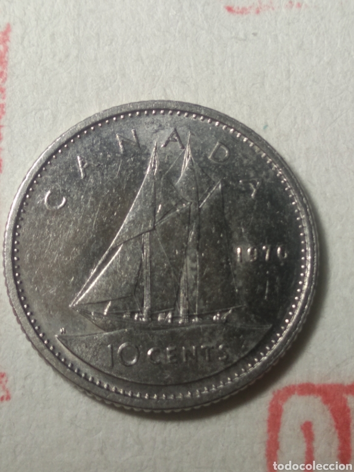 Monedas antiguas de Am&eacute;rica: 10 centavos Canad&aacute; 1976 - Foto 2
