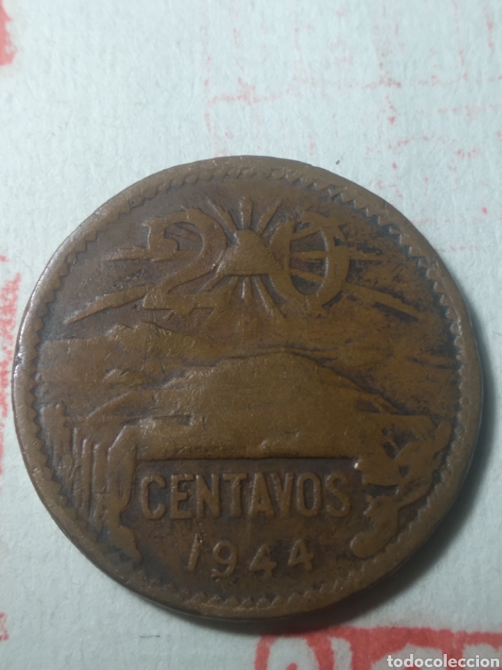 Monedas antiguas de Am&eacute;rica: 20 centavos M&eacute;xico 1944 - Foto 1