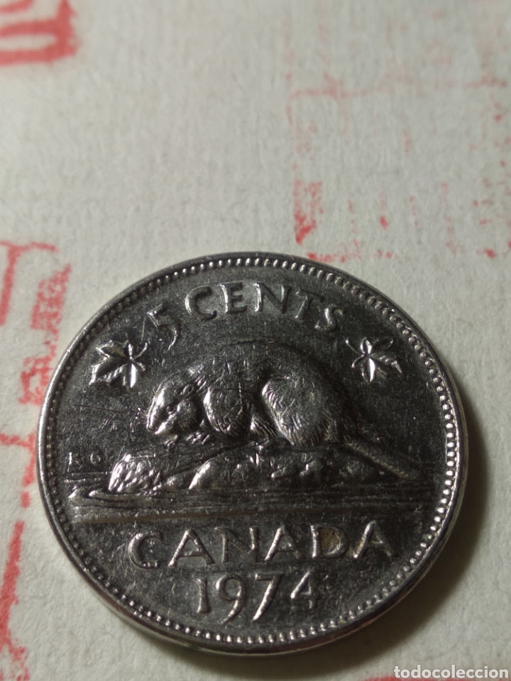 Monedas antiguas de Am&eacute;rica: 5 centavos Canad&aacute; 1974 - Foto 1