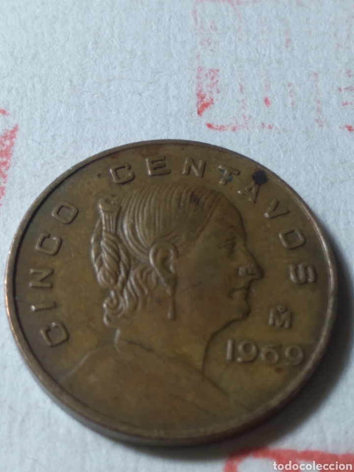 Monedas antiguas de Am&eacute;rica: 5 centavos M&eacute;xico 1969 - Foto 1